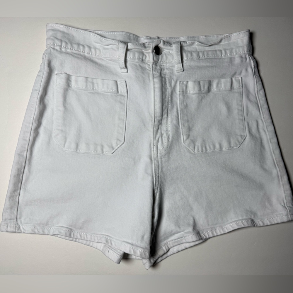 Altar'd State White High Waist Cotton Shorts